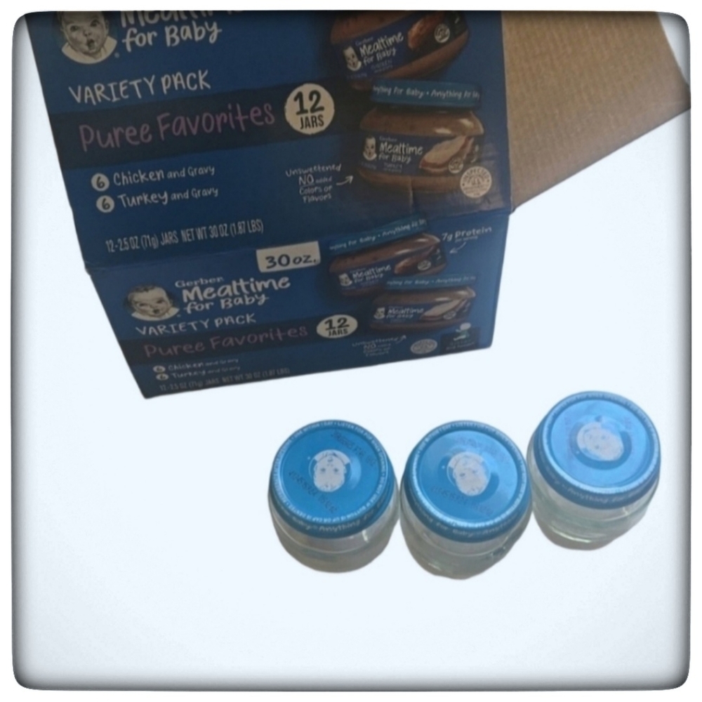 Gerber EMPTY Baby Food Jars-Lot of 12-2.5 oz Jars